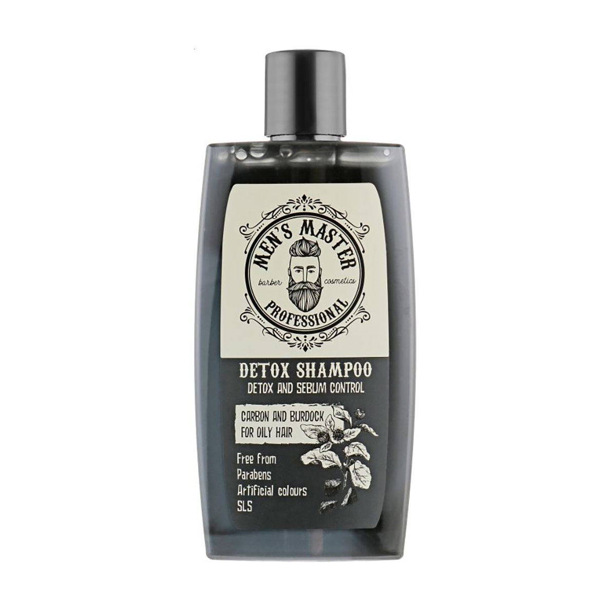 Чоловічий детокс-шампунь Men's Master Detox Shampoo Вугілля та реп'ях, для жирного волосся, 260 мл