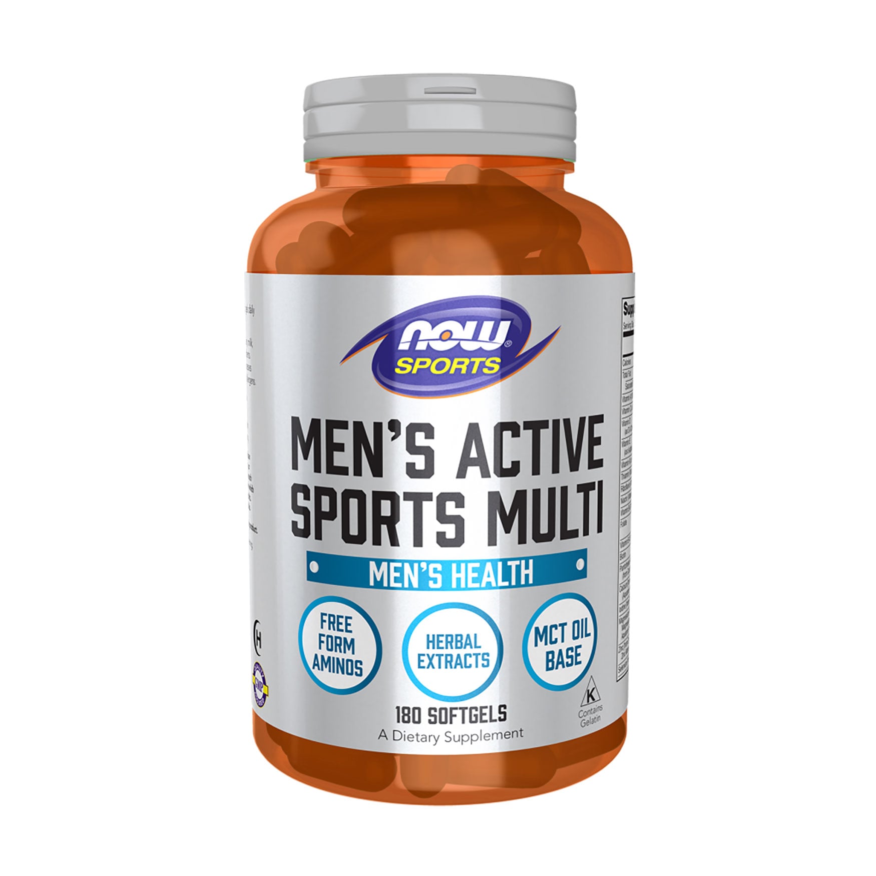 Мультивітаміни для чоловіків NOW foods Men's Active Sports Multi для активних видів спорту, 180 капсул